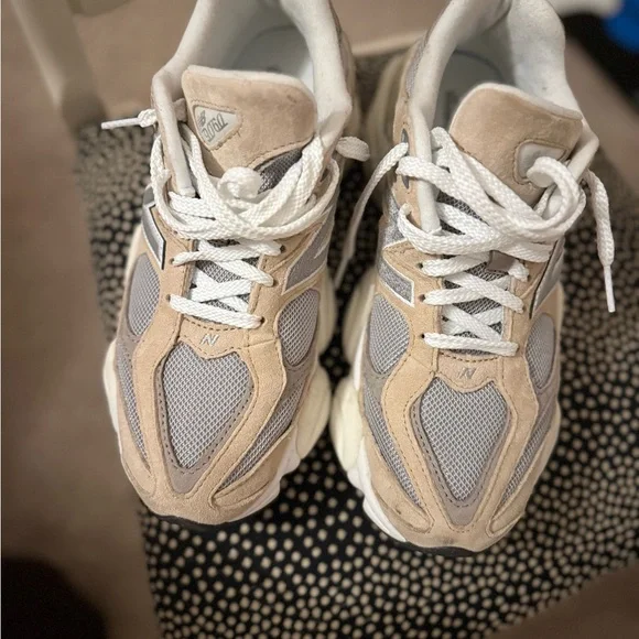 New Balance 9060 Beige and Gray Sneakers - Picture 1 of 10